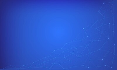 Abstract lines shiny technology digital  concept background Dark blue vector pattern with spheres, triangles.  illustration with colorful discs and triangles.  design business