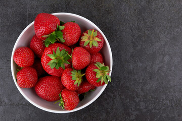 Strawberries in a saucer