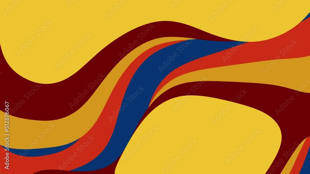 Aufkleber trendy abstract liquid multicolor lines. modern seamless loop animation with colorful layers. psyche