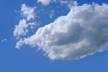 beautiful cloudscape in daytime blue sky, beautiful white fluffy with clouds, concept of...