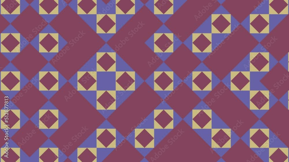 Aufkleber modern animated pattern with geometric tiles. abstract dynamic very peri violet elements in geometri