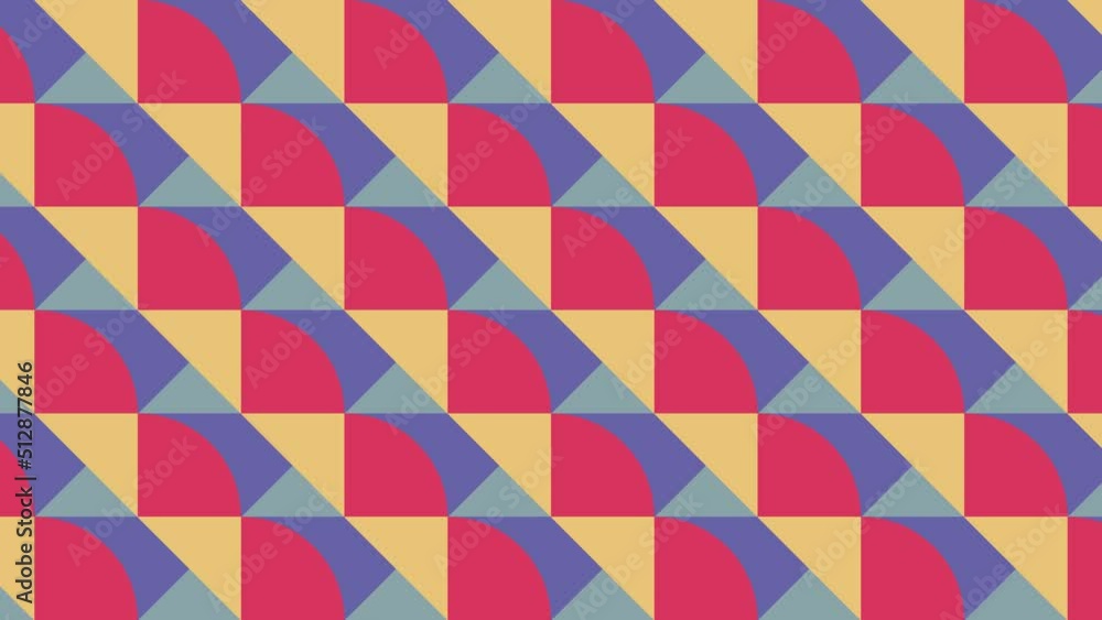 Aufkleber modern animated pattern with geometric tiles. abstract dynamic very peri violet elements in geometri