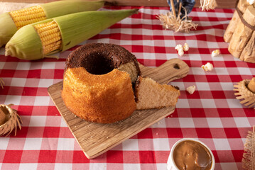 Table of brazilian festa junina. Cake