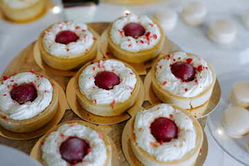 Candy bar with desserts and cookies.