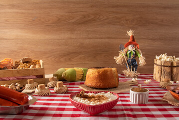 Table of brazilian festa junina.