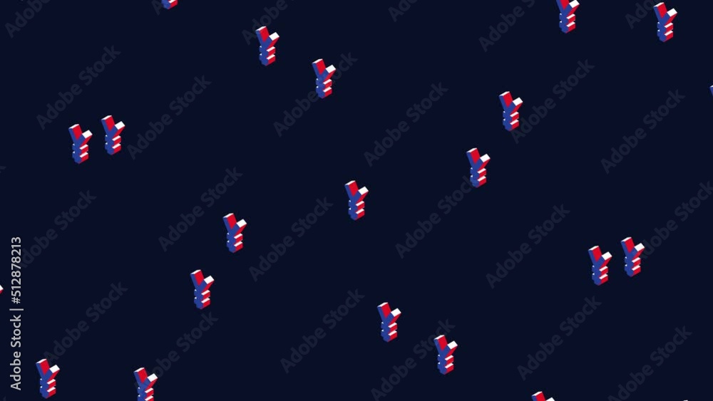 Aufkleber abstract isometric symbols of japanese currency yen floating on a dark background. simple seamless l