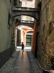 Fototapeta na wymiar Cityscape Final Borgo, Savona- Italy. 19 july 2019