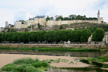Fototapeta na wymiar View of Chinon in the Loire Valley, France