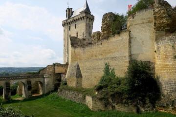 Obraz premium Castle of Chinon in the Loire Valley, France