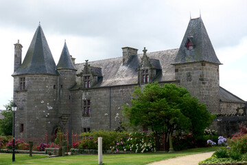 Fototapeta na wymiar Ancient castle in Le Folgoet, Brittany, France