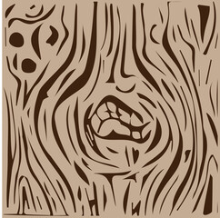 Natural wood Texture. Vector Background 