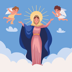 Assumption of Mary and angels