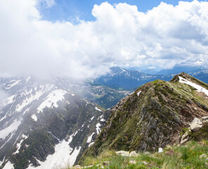 Fototapeta na wymiar panoramic view from the mountain top