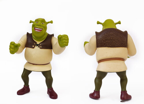 Goiânia, Brazil - June, 23, 2022: Toy Shrek. Figure toy character