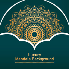 Circle Pattern Creative Luxury Ornamental Mandala, Flower Mandala with gradient color with unique Background Design in gold color vector