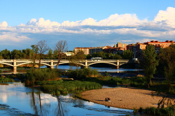 view of the river and the city