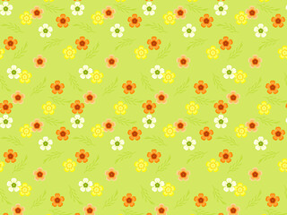 シームレスなパターン背景、カラフルなワックスフラワー