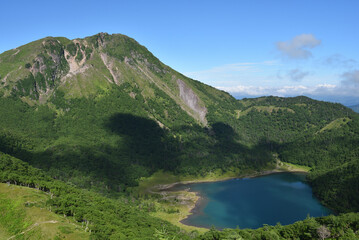 Mountain climbing in summer season