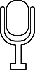 Microphone icon vector illustration on white background..eps