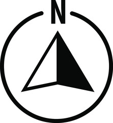 north arrow vector icon. north arrow symbol icon.eps