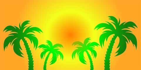 Fototapeta na wymiar colorful palm tree vector illustration background.eps