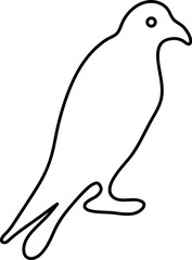  cute bird animal isolated vector illustration icon line art.eps