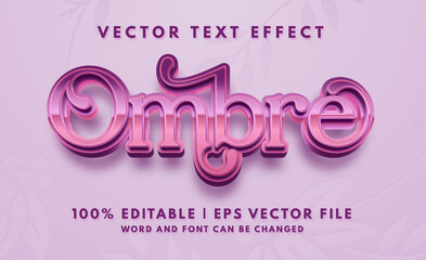 Ombre hair color stylistic text effect template © Aze