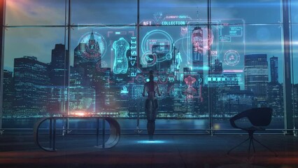 Artificial intelligence of the future analyzes the NFT market - Powered by Adobe