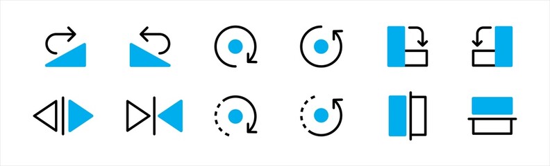 Flip icon. rotation symbol. flipping sign, vector illustration