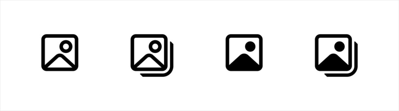 Gallery icon. image signs. picture symbol. photo, vector illustration