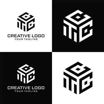Creative letter tcc logo design vektor