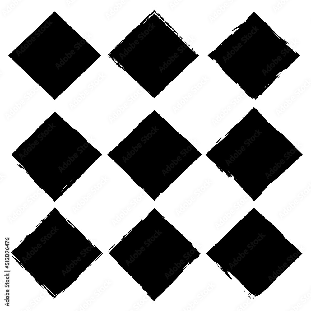 Poster modern abstract pattern with brush squares. grunge texture. geometric texture. vector illustration. 