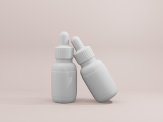 bottle cosmetic mockup 3D rendering