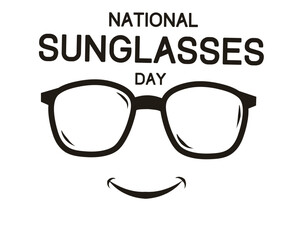 vector graphic of national sunglasses day good for national sunglasses day celebration. flat design. flyer design.flat illustration