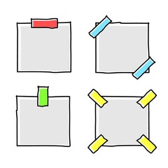 illustration of a set of sticky note