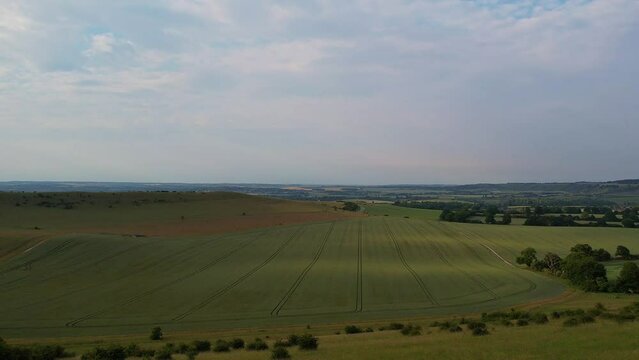  view of landscape at CHILTERN NATURE  IVINGHOE HILLS NATURE RESERVE England at Sunset