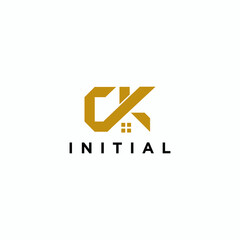 initial  CK initial  CK vector logo design with modern logo design with modern style