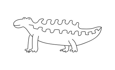 dinosaur doodle isolated vector illustration