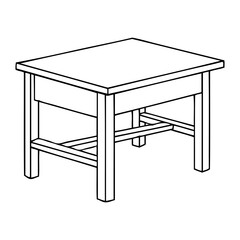 table sketch hand drawing vector illustration