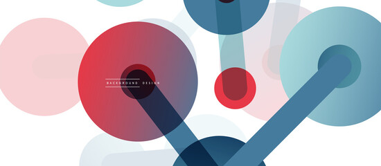 Abstract background. Round dots connected by lines. Trendy techno business template for wallpaper, banner, background or landing