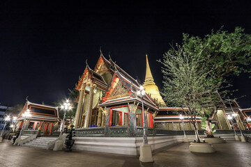 Khet Phra Nakhon, Bangkok,Thailand on December6,2020:Beautiful art and architecture of Wat Ratchabophit Sathitmahasimaram Ratchaworawihan.