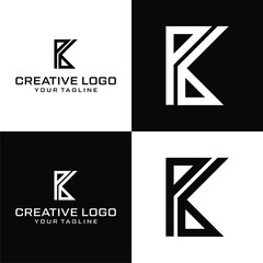 Fototapeta premium Creative letter K logo design vektor