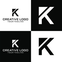  Creative letter K logo design vektor