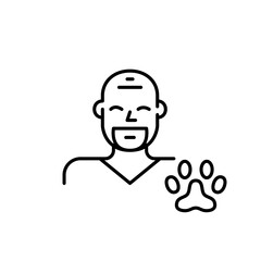 Animal doctor. Male veterinarian. Pixel perfect, editable stroke line icon