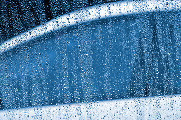 water drops on the car window
