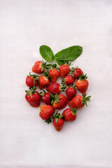 strawberries on a white background