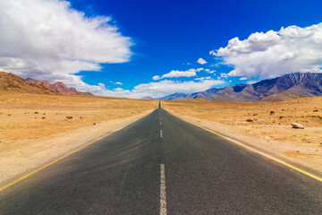 NH1D through the high Himalayan barren valley of Ladakh, India