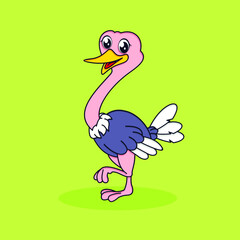  flat cartoon style. animal nature icon concept isolated