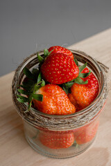 strawberries in a basket