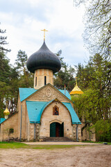 Transfiguration church (build in 1903) in Natalyevka estate complex in Kharkiv region, Ukraine